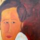 Huile sur toile portrait femme