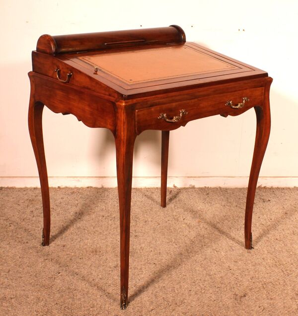 bureau / table à jeux en noyer d'époque napoléon III