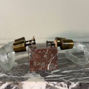 Pair of Murano glass and brass handles, Venice circa 1930