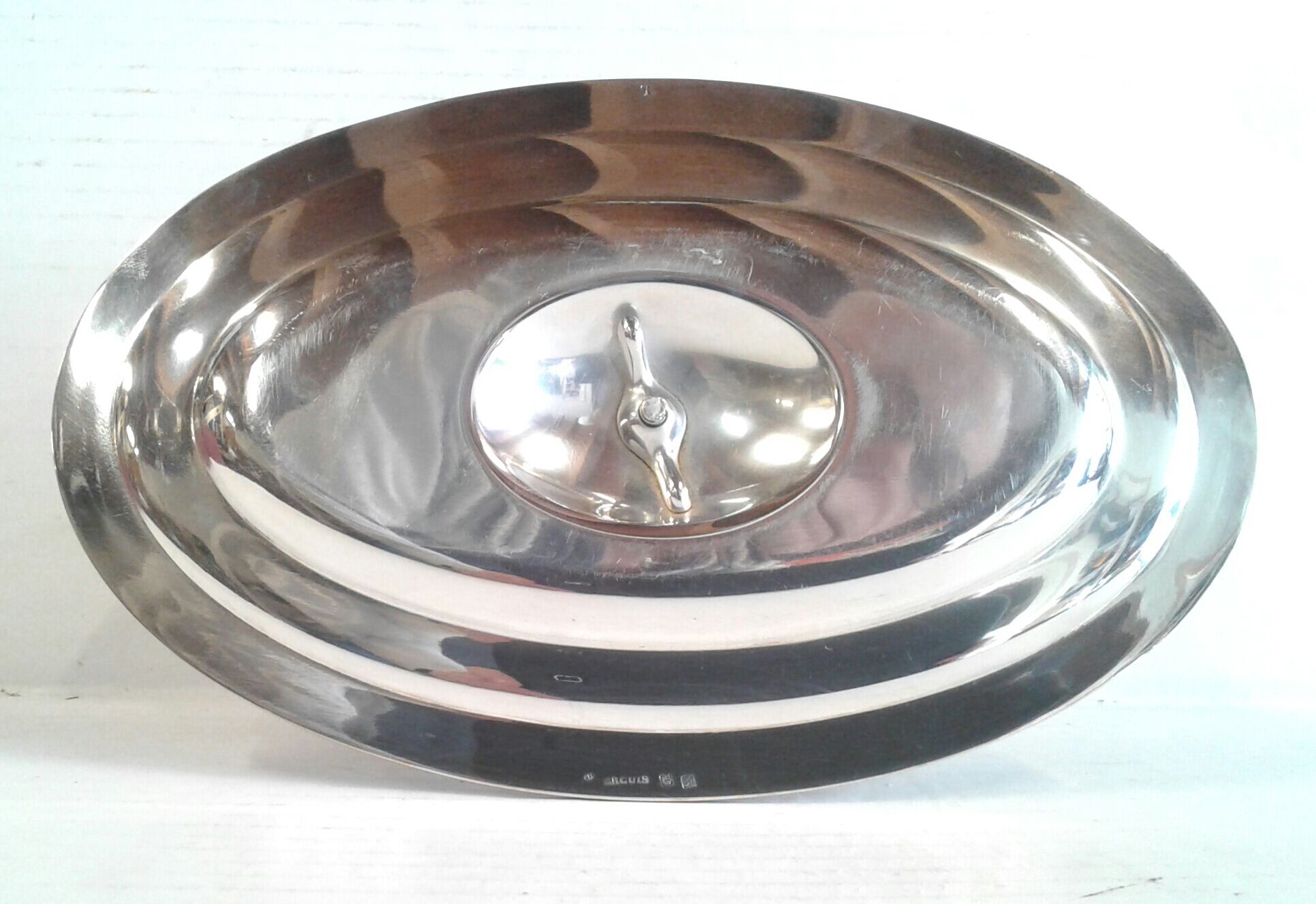 Saucière decoration pearls silver metal ercuis