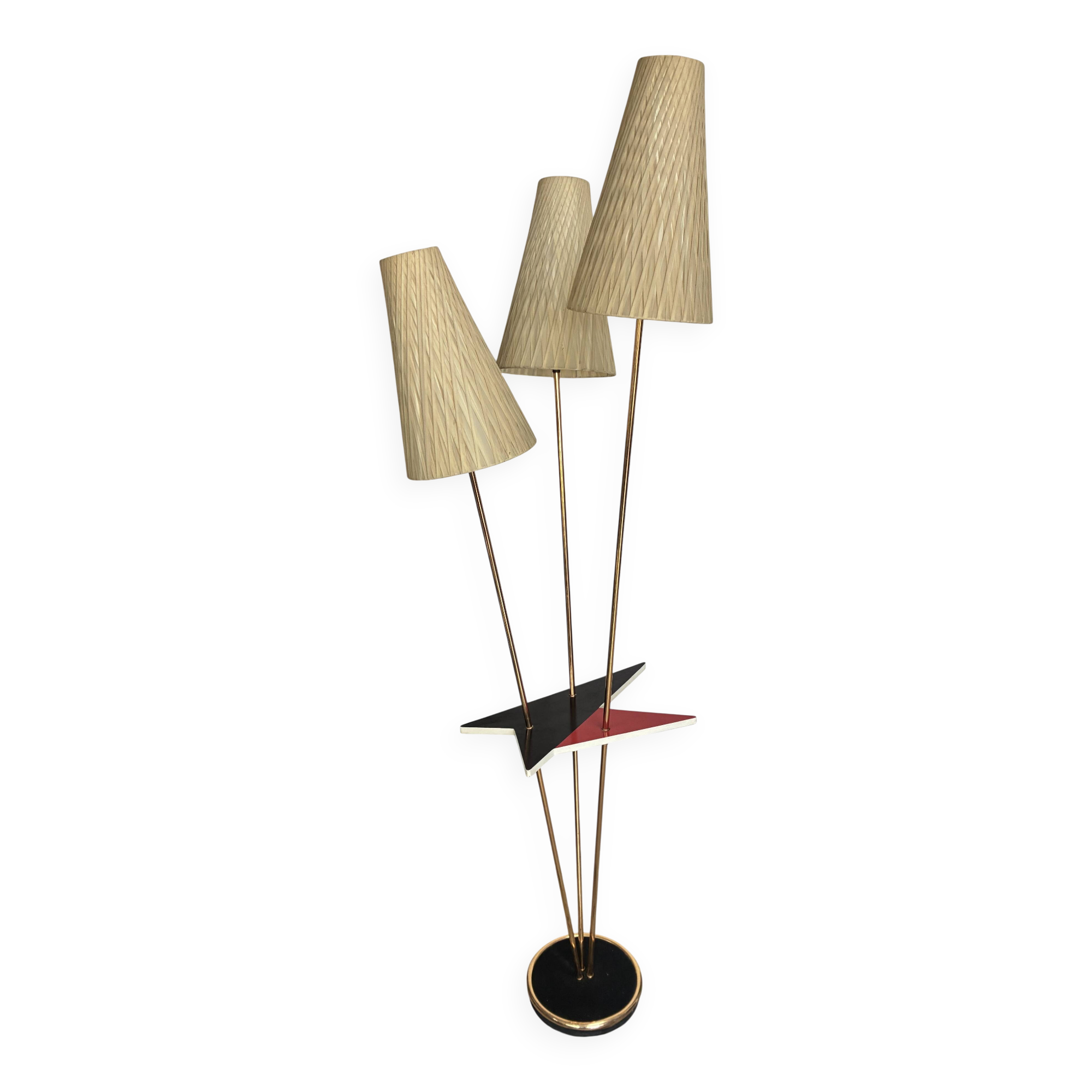 Bouquet floor lamp with 3 lights in Lunel/Arlus style – France 1950s