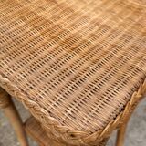 Vintage wicker plant stand