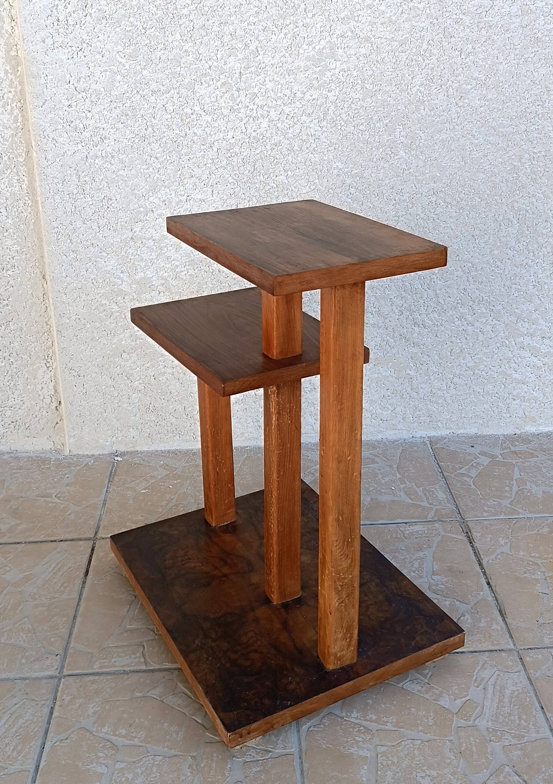 Vintage walnut burl stool