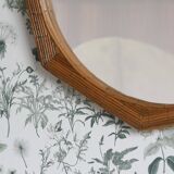 Miroir mural en forme de crayon avec cadre octogonal