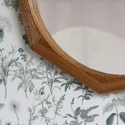 Octagon Shape Framed Pencil Reed Wall Mirror