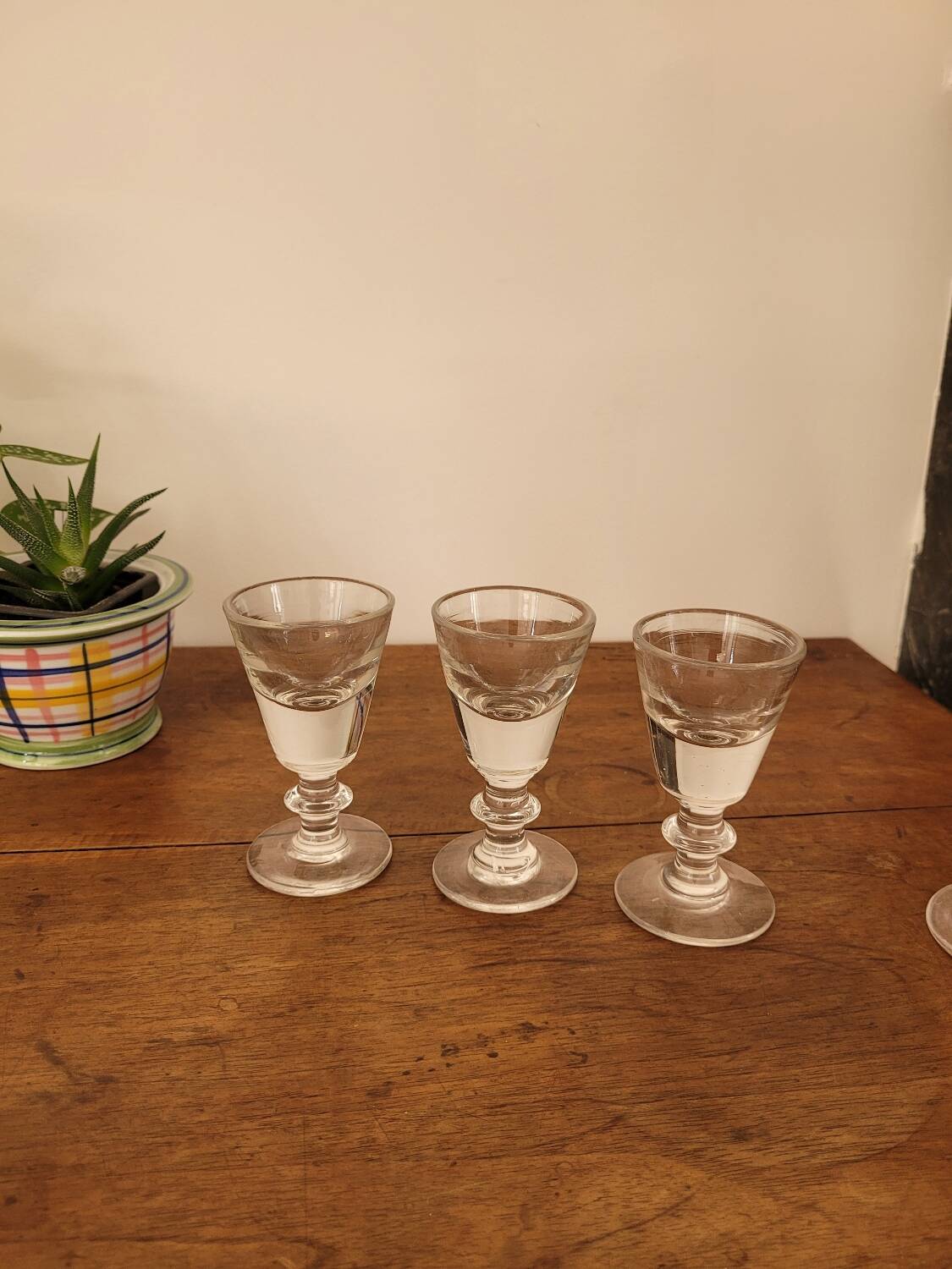 Lot de 3 verres à absinthe