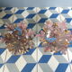 Pair of gold iron leaf ceiling lights