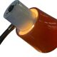 Vintage red metal desk lamp