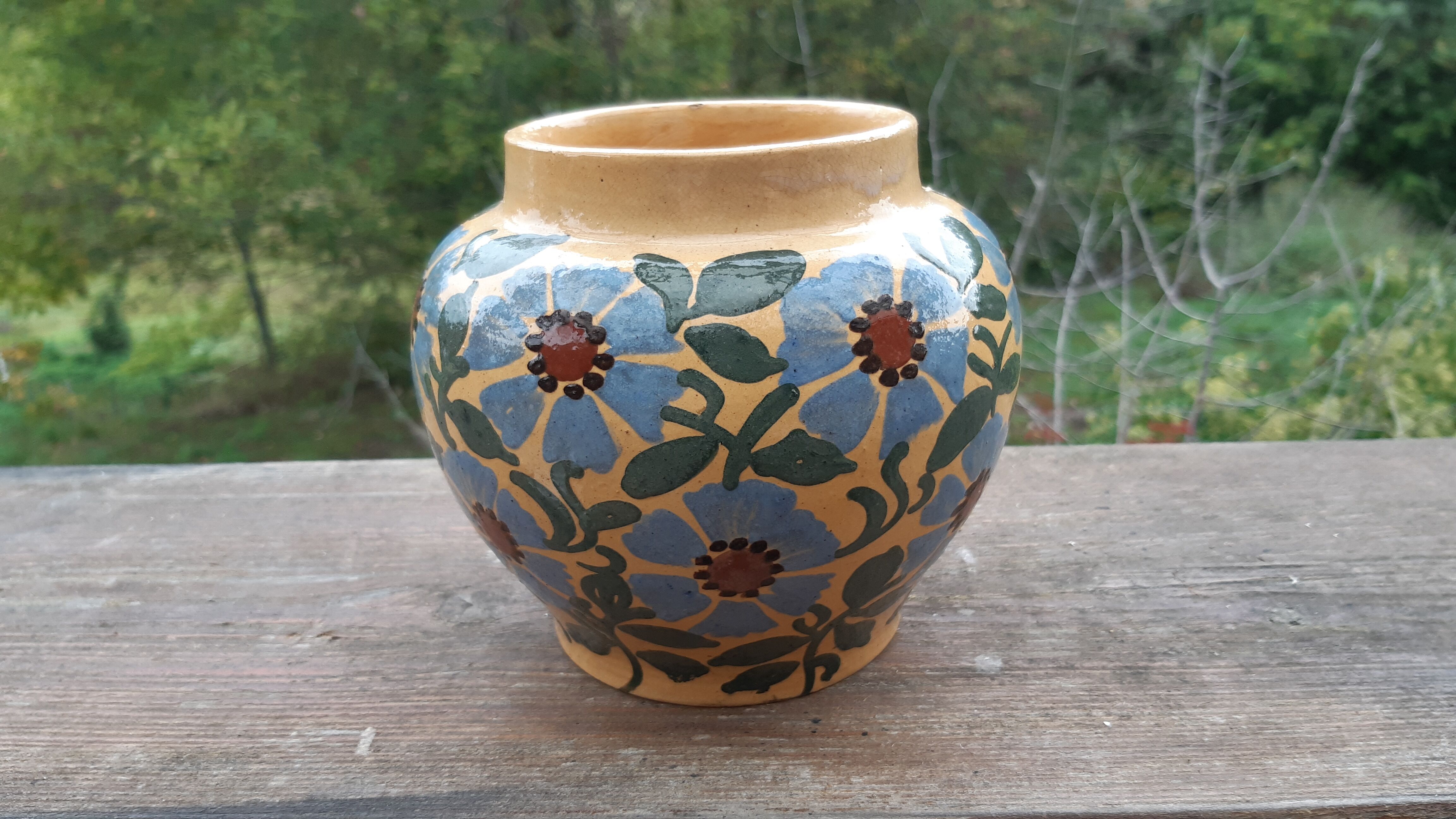Glazed terracotta vase France 1960