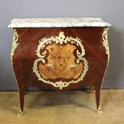 Louis XV style commode in marquetry around 1900