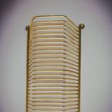 Vintage record holder in golden brass - for 40 vinyls