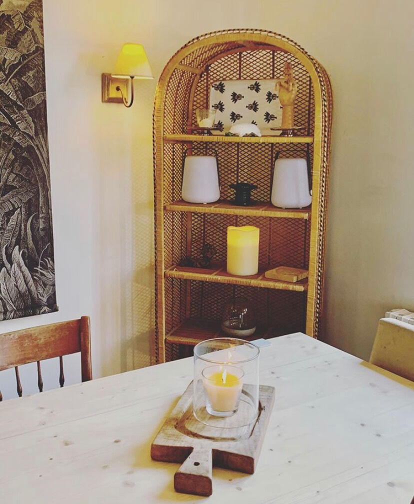 Emmanuelle rattan shelf