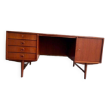 Vintage teak desk: double sided