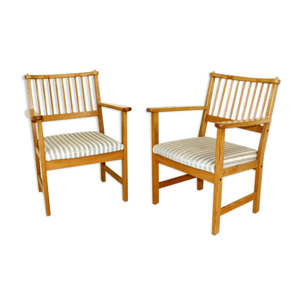 Jeu de 2 fauteuils, Yngve Ekström pour Swedese, Suède, 1970