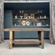 Old solid oak carpenter's workbench (renovated)