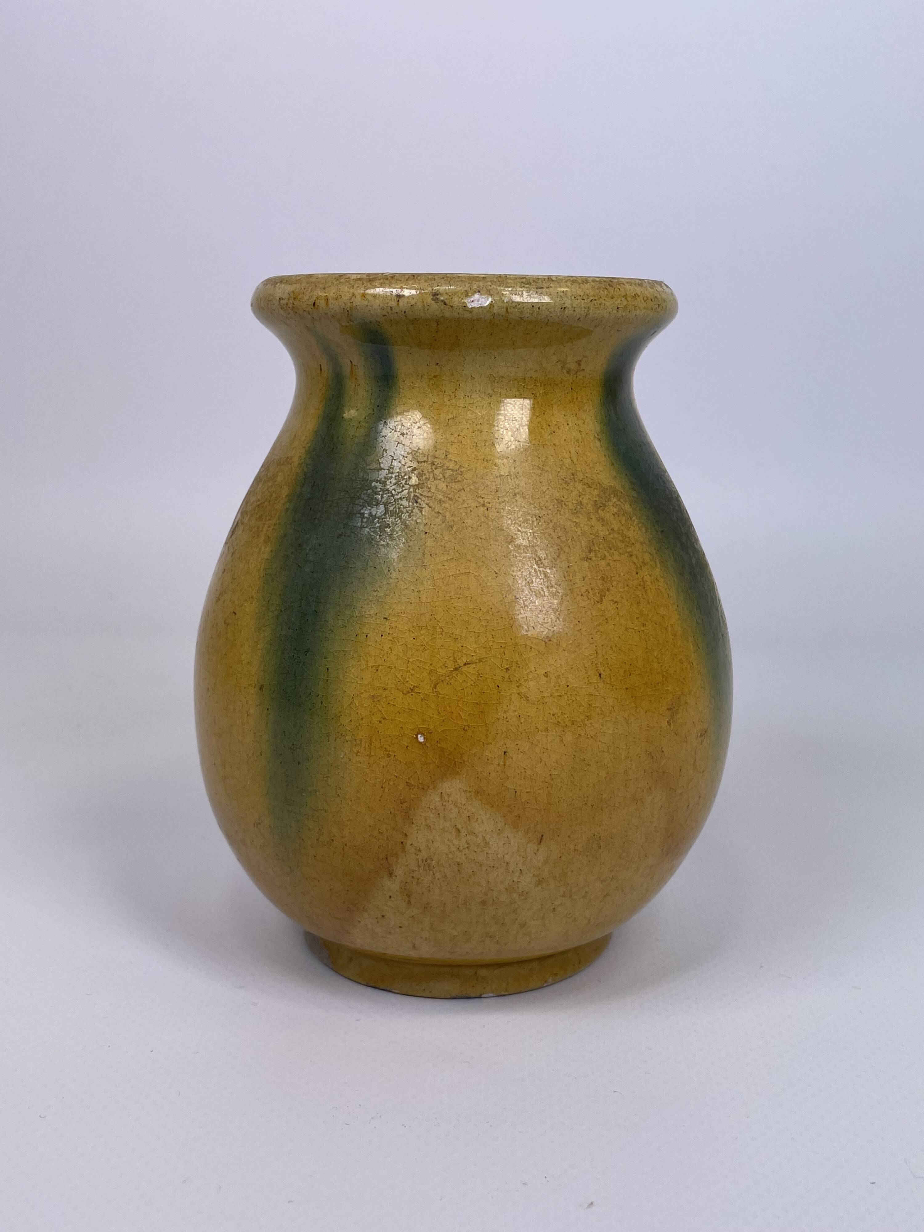 Small yellow ball vase