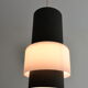 Suspension Louis Kalff chandelier metal opaline 50s