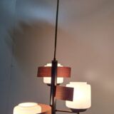 Opaline teck and brass hanging