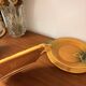 12 fish plates Vallauris in orange and green earthenware vintage 60s/70s