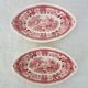 3 plates Villeroy & Boch model Burgenland red