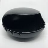 Vintage black ceramic ashtray