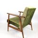 Vintage green olive easy chair, 1970s