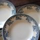 Lot 7 soup plates blue