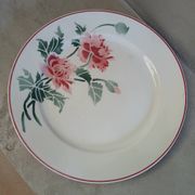 12 assiettes plates anciennes + soupière HBCM