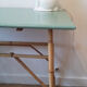 Desk mint green vintage 60s/70s Wicker rattan