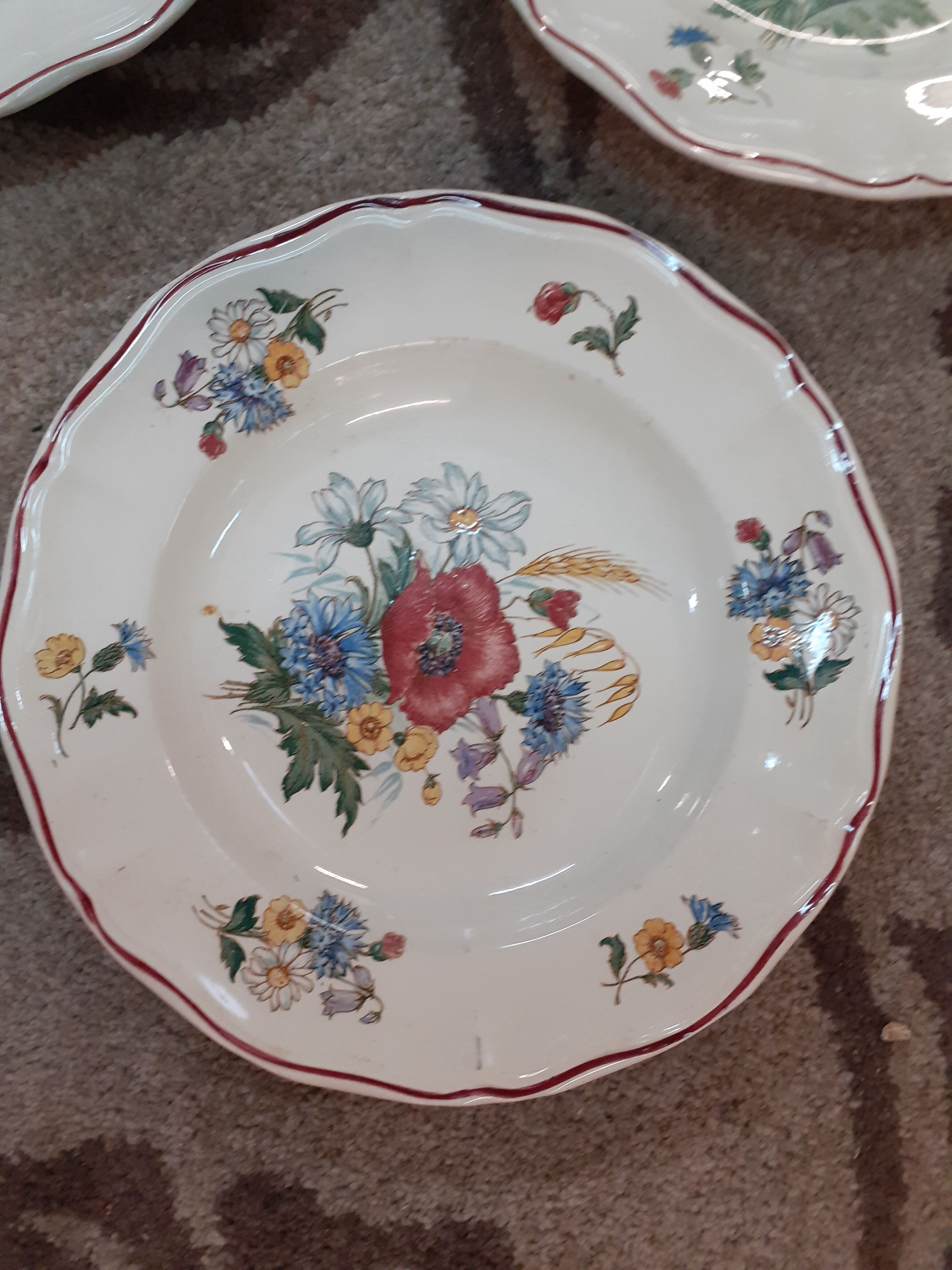 Lot de 6 assiettes creuses Sarreguemines modèle Agreste