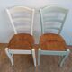 Suite de 4 chaises en bois et paille