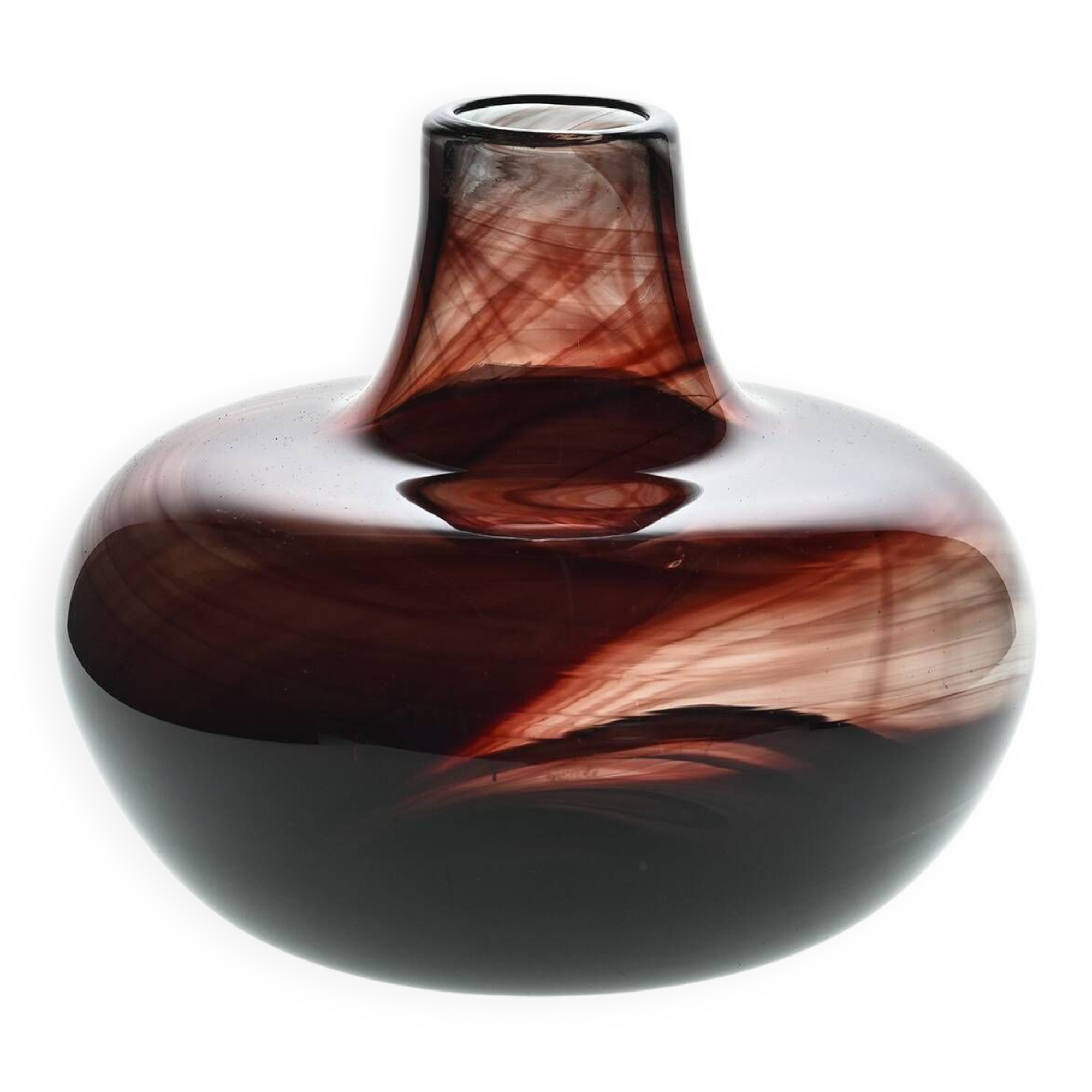 Vase en verre soufflé par Claude Morin, 1979