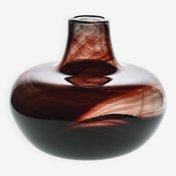Vase en verre soufflé par Claude Morin, 1979