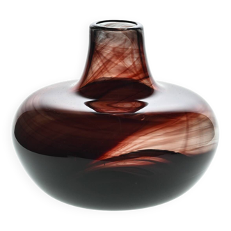 Vase en verre soufflé par Claude Morin, 1979