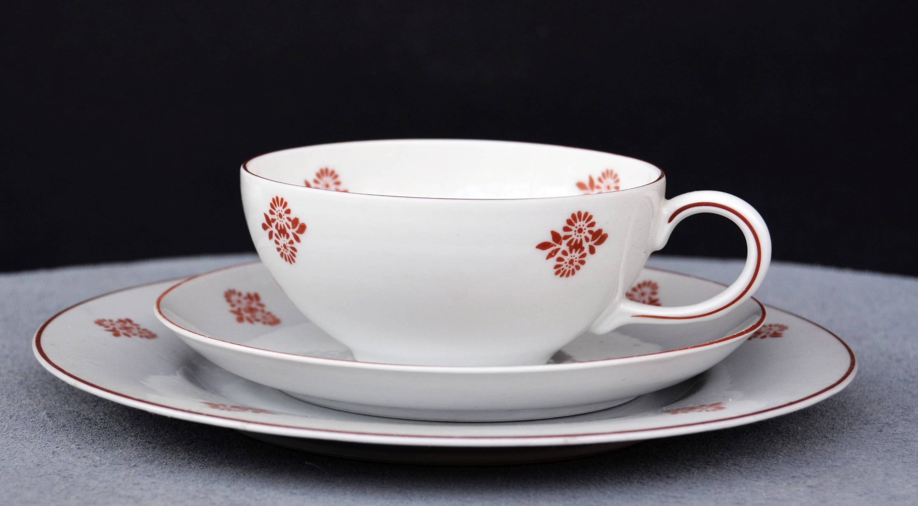 Vintage Volkstedt Germany Porcelain Tea & Caffee Set with Creamer and Sugar