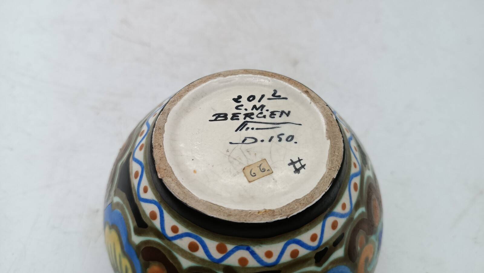 Vase en céramique Montoise Bergen, Antoine Dubois, Belgique, Art déco 1920 1930