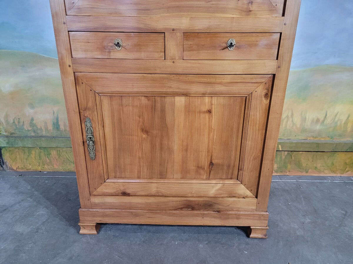 Standing Louis Philippe man in cherry wood