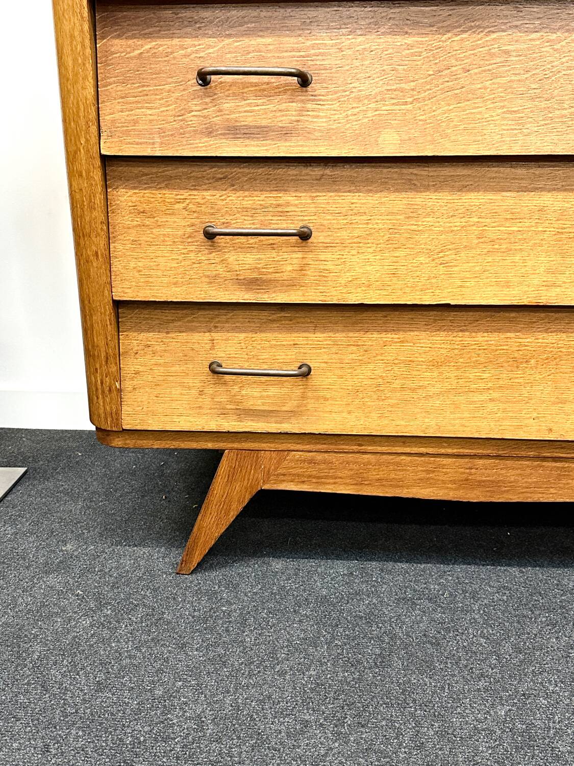 Vintage chest of drawers with compass feet