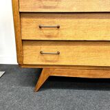 Vintage chest of drawers with compass feet