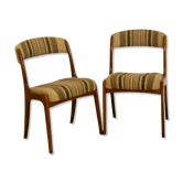 Pair of restored Baumann gondola chairs from the 60s.