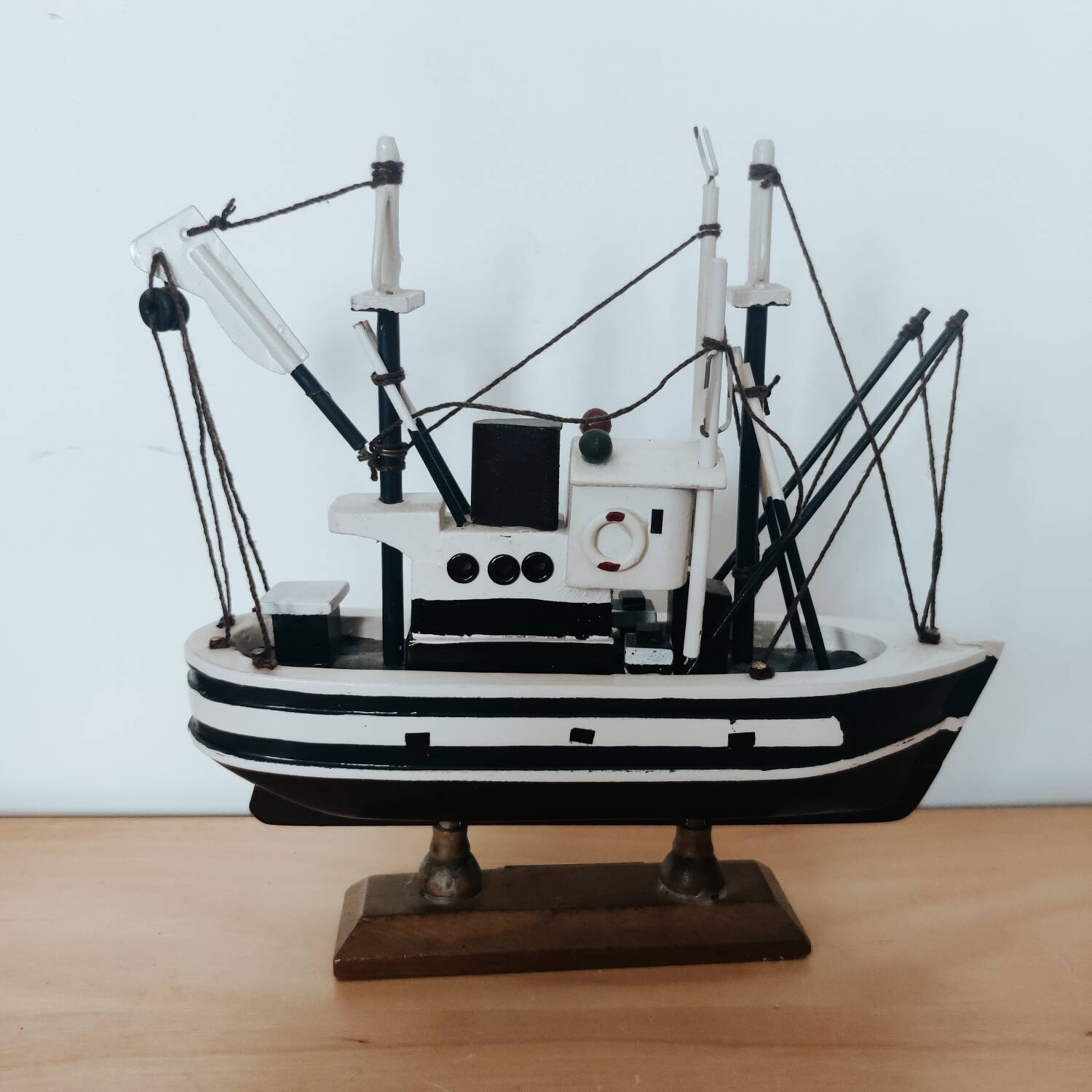 Wooden trawl fishing boat