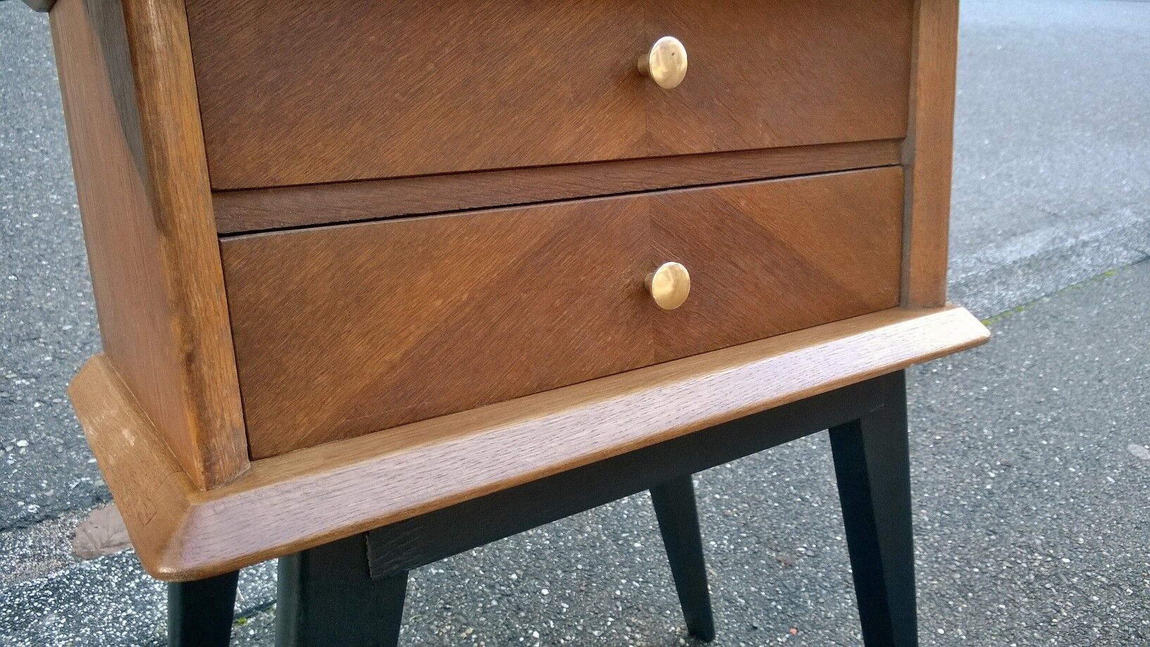 Vintage oak bedside 1950