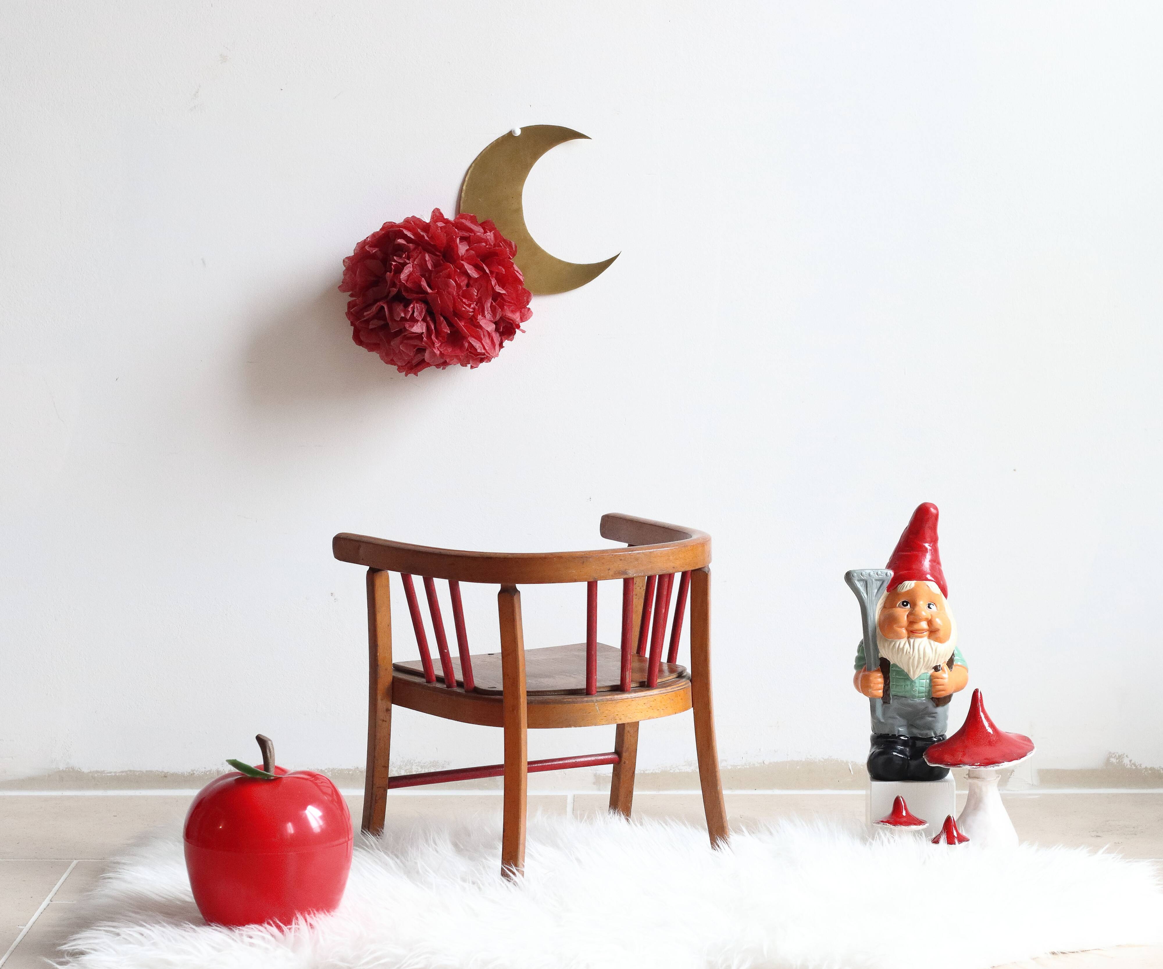 Vintage Baumann wooden children's chair/armchair with bars, 1950s