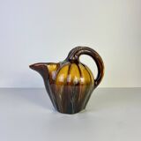 Pichet Vallauris courge marron jaune vintage