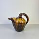 Vallauris pitcher vintage brown yellow squash