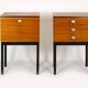 Mid-Century Modern Czechoslovakian Mahogany Nightstands by Up Závody, 1970s