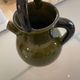 Pitcher in Provence khaki varnished clay signature Camares