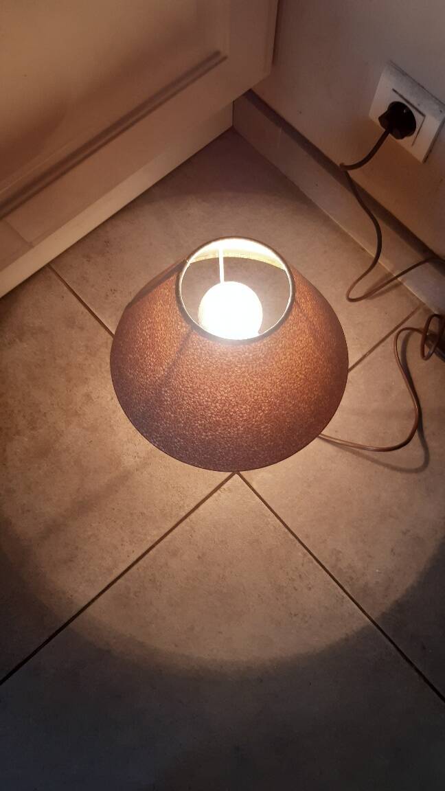 Terracotta ball lamp France 1970