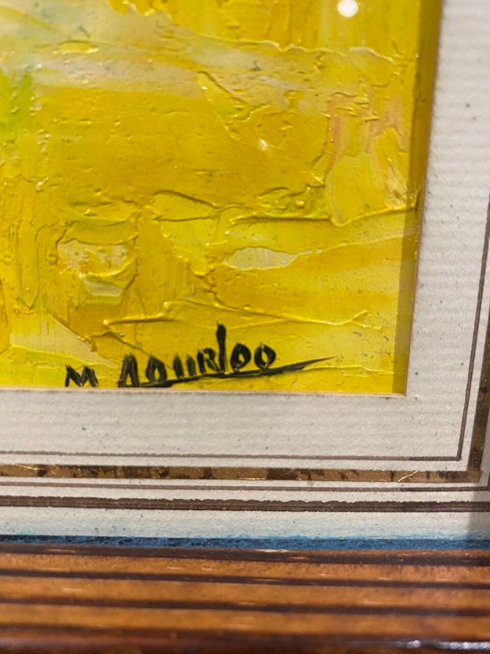 Old painting, oriental landscape, signed M Gourloo 20th century