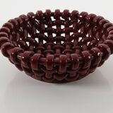 Jérôme Massier, woven ceramic fruit bowl for Vallauris, France.